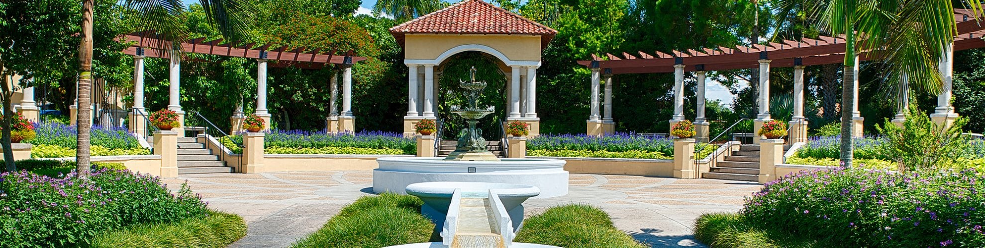 Hollis Gardens fountain in Lakeland, FL