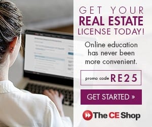 Photo of real estate license course ad